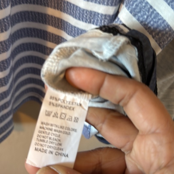 Women’s Striped Top With Built In Cardigan Long Sleeve Size XL - Picture 6 of 10